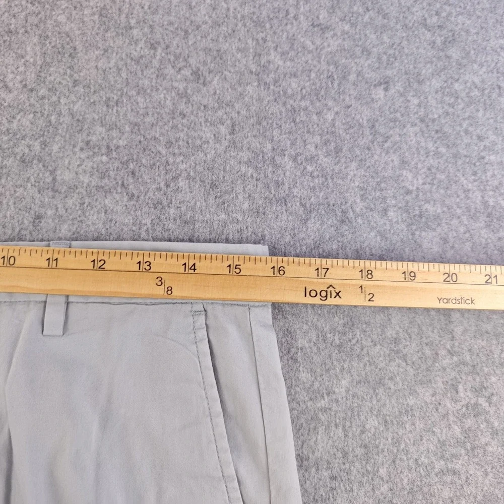 Banana Republic Aiden Chino Pants Mens 30x30 Gray Flat Front Cotton Stretch